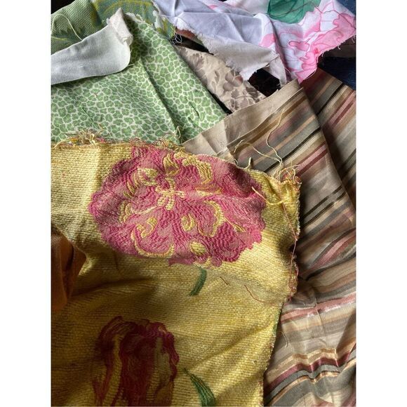 Upholstery Fabric Remnants Scraps Quilting Crafts Button Doll Furniture Making 2 - Picture 5 of 11